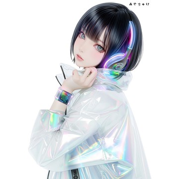 【5 月新品 3】07-124-0017 人物貼紙 賽博龐克風格