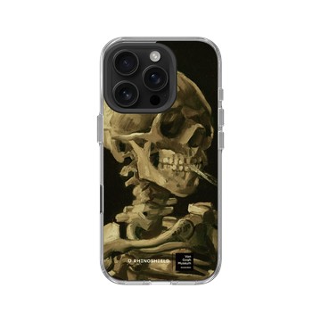 iPhone 16 Pro Clear Case（相機按鈕） 透明 - Van Gogh Museum - Crâne de squelette fumant une cigarette