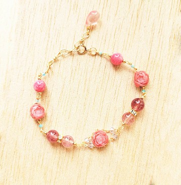 迷人洋牡丹 14K包金手鍊