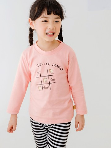 咖啡廳家族．九宮格甜點印花長袖TEE