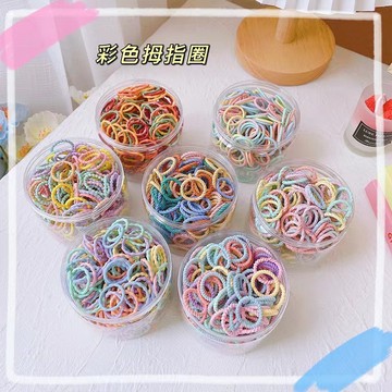 韓版兒童皮筋髮圈2&2.5公分散裝女童髮飾小橡皮筋100根裝/可diy手作飾品吊飾手環