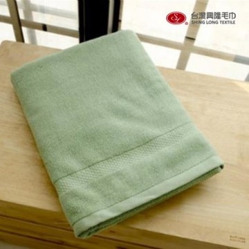 【台灣興隆毛巾】美國棉 雅痞雙股加厚浴巾-雅痞綠 單條浴巾組 (多色可選)