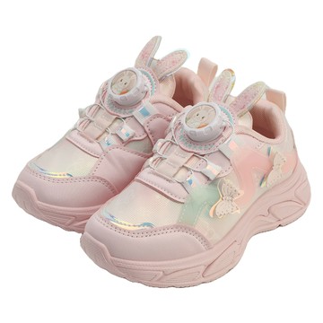 Rabbit's Foot 女童 3D 兔耳旋鈕運動鞋  粉色  200