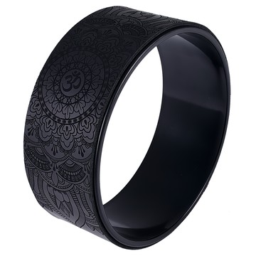 THE ONE UNITED PU天然橡膠瑜珈輪/達摩輪 曼陀花限定款 31 x 31 x 13cm 黑色 瑜珈輔助伸展  1個