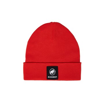 MAMMUT Fedoz Beanie 保暖針織反折豆豆帽 經典紅 #1191-01092