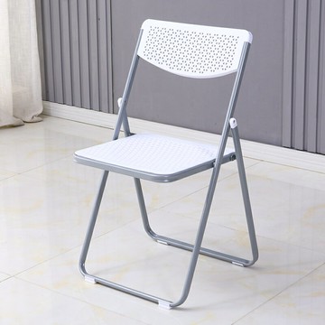 含運 收納椅   簡易凳子培訓靠背椅塑料家用餐椅折疊椅子便攜電腦椅會議椅辦公椅