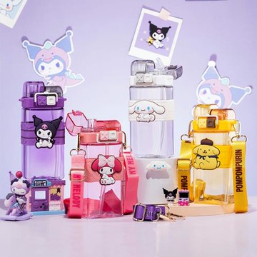 摩登主婦三麗歐庫洛米兒童上學專用吸管杯夏天水杯水壺大容量杯子