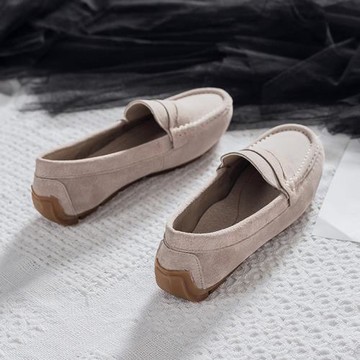 樂福鞋香港平底百搭孕婦豆豆鞋