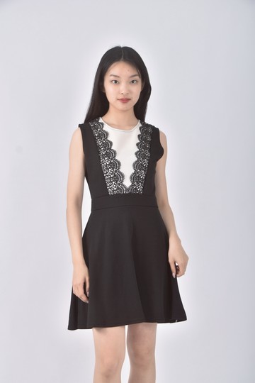 (S) eyescream質感無袖黑色洋裝