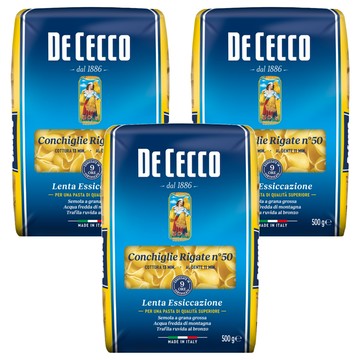 DE CECCO 得科 貝殼麵 N.50  500g  3包