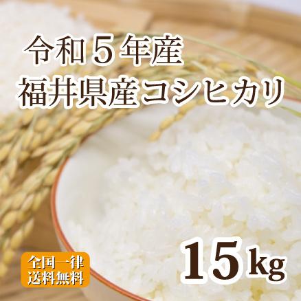 令和５年産 福井県産コシヒカリ 15kg 白米 安い 5kg×3 単一原料米 送料無料