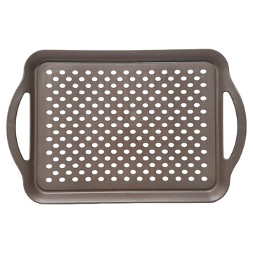 KEYWAY 聯府 大圓點止滑托盤 D106-1  438 x 290 x 33mm  咖啡  1個