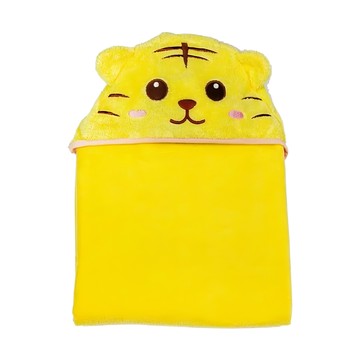 SIKAER 喜可褲 TA520動物造型浴袍巾 吸水快乾 比純棉更加柔軟舒適 浴巾包巾兩用  鵝黃色  1條