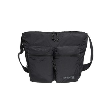 【OUTDOOR】慢活宣言二口袋造型側背包-黑色 OD253106BK