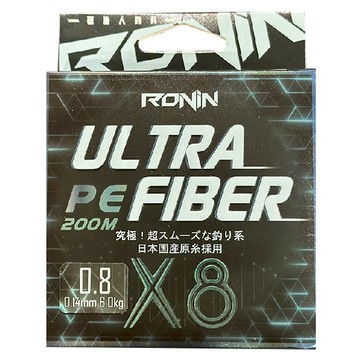 RONiN 獵漁人 高標準專業PE線 ULTRA FIBER X8 0.8號  200m  綠色  1個