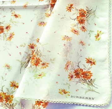 復古手帕 甜美碎花 - 扇形編織 20 x 19 英吋