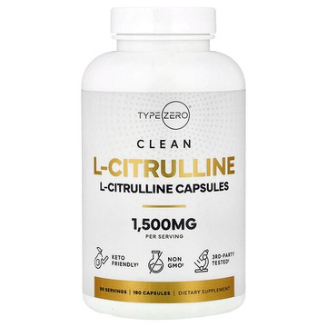TypeZero, 全淨 L-瓜氨酸，180 粒膠囊（每粒 250 毫克）