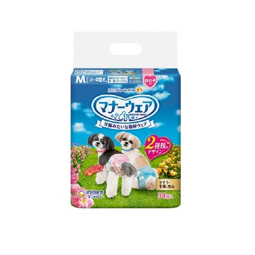 嬌聯寵物禮貌帶女用菱格M 34片