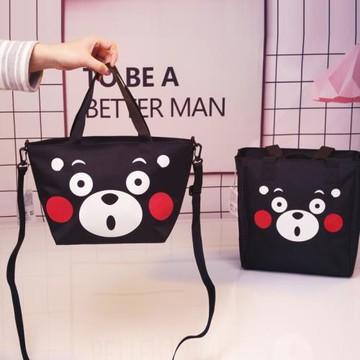 熊本熊單肩包女2018新款可愛萌學生卡通少女包包女斜跨包小手提包