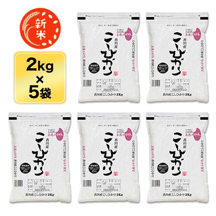 新米 令和5年(2023年)産 香川県産 コシヒカリ 白米 10kg(2kg×5袋)