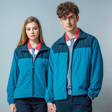 Per GIBO拼接加裡夾克(P224534藍綠/丈青)