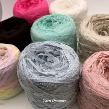 10色可選 扁帶子紗線 鉤針毛線編織包 粗毛線編織毛線 特殊毛線庫存毛線出清 流蘇線