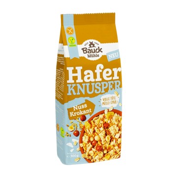 【德國BauckMühle】寶客無麩質堅果燕麥脆片(300g/包)(純素)-【德國BauckMühle】寶客無麩質堅果燕麥脆片(300g/包)(純素)