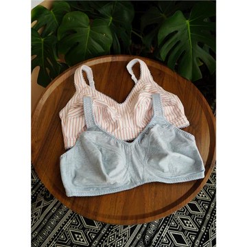 85-130CDEF外貿大碼內衣棉質無鋼圈全罩杯薄款軟寬肩帶大罩杯文胸