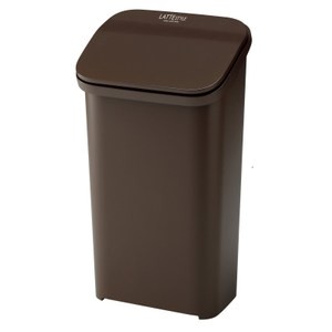 【日本 RISU】Latte Style按壓式垃圾桶 19L -棕色