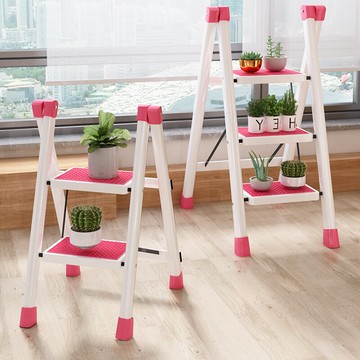 折疊梯 福臨喜家用人字梯子三步梯登高踏板梯彩梯廚房新品家用梯折疊梯子『XY34116』