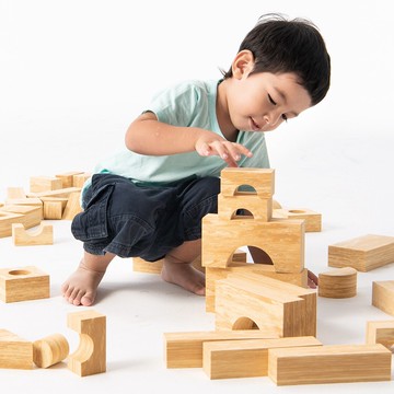 【台灣Weplay】軟質木紋積木-68件（0Y+）