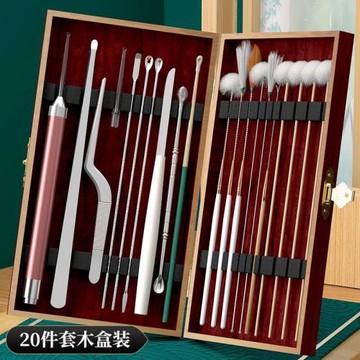 日本無印品質采耳工具套裝掏耳朵耳勺神器鵝毛棒專用全套可視