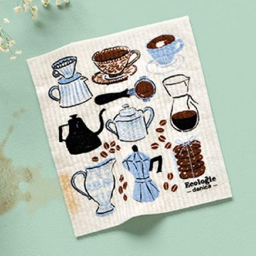 《danica》Ecologie瑞典環保抹布-咖啡時光-- 洗碗布 廚房抹布 擦拭布 環保抹布