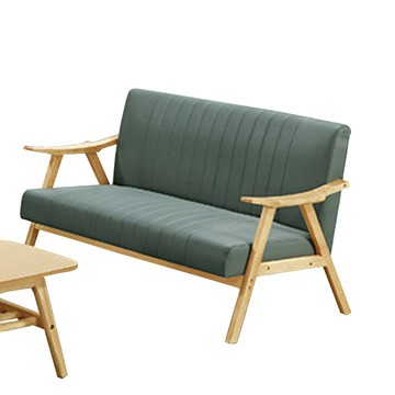 obis 桑寧二人座墨綠色科技布沙發