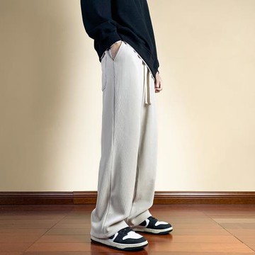 燈芯絨褲子男春秋季男士直筒休閑長褲美式復古寬松闊腿褲男生衛褲