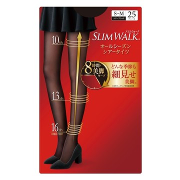 SLIMWALK超美腿 壓力褲襪(透膚)S-M