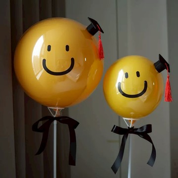 【GIFTME5台灣出貨】微笑畢業波波球 畢業氣球 手持氣球 畢業花束 幼稚園 畢業典禮 謝師禮 佈置禮物 拍照道具