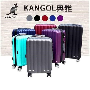 ~雪黛屋~KANGOL 28寸旅行箱ABS抗刮防盜拉鍊進口ABS海關密碼鎖360度雙飛機輪旋轉