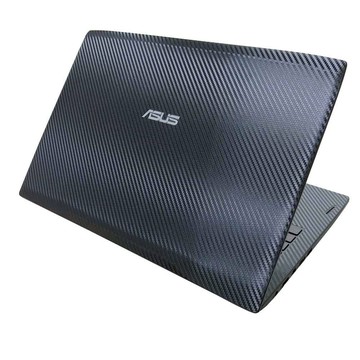 【Ezstick】ASUS FX502 FX502V FX502VM 筆電機身貼｜黑色卡夢紋｜上蓋+鍵盤週圍貼｜