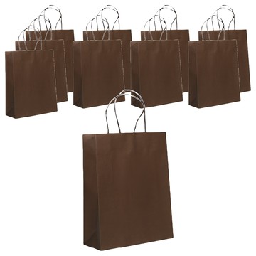 素簡無印純色手提袋  咖啡色  4K  1組