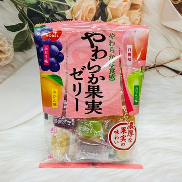 日本 Nobel 諾貝爾 綜合水果風味軟糖 濃厚果實味 230g 葡萄 柑橘 白桃 青蘋果