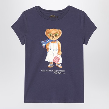 Polo Bear T-shirt navy blue in cotton