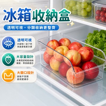 冰箱收納盒 冰箱整理盒 蔬果收納盒 水果收納盒 雞蛋收納盒 零食收納盒 醬料收納盒 大開口 冰箱廚房