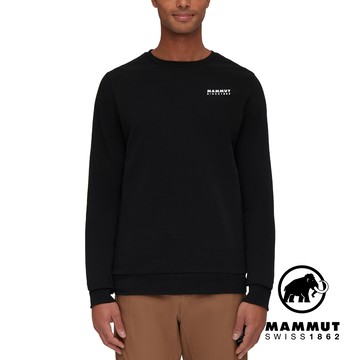 【Mammut 長毛象】Mammut Core ML Crew Neck 1862 休閒長袖T恤 男款 黑色 #1014-04033