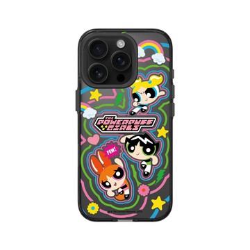 iPhone 16 Pro Clear (相機按鈕) 酷墨灰 - The Powerpuff Girls 飛天小女警 - 可愛小女警線條款