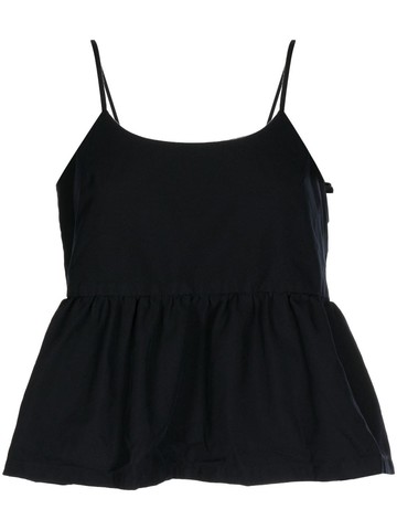 Comme Des Garçons Comme Des Garçons - peplum-waist sleeveless top - women - Polyester - S - Blue