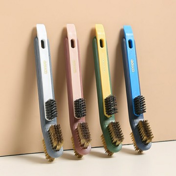 [Hare.D]現貨 二合一 灶台清潔刷 刷子清潔 細縫刷 極細縫隙刷 鋼刷 銅刷 廚房清潔