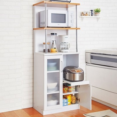 ベルーナインテリア キッチンなんでも収納庫 シェルフ ホワイト レギュラー レディース 食器棚 キッチン収納 春 夏 新生活 収納家具 家具 通販 インテリア おしゃれ 一人暮らし 安い ネット Noan ノアン 通販 Lineポイント最大get Lineショッピング