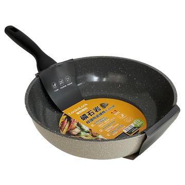 LocknLock 樂扣樂扣 樂頂級礦石岩超滑順不沾炒鍋 LLV6305-01  30cm  1個