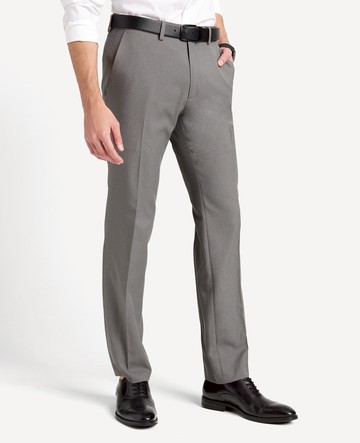 Reaction Kenneth Cole | Stretch Micro Check Modern-Fit Techni-cole Dress Pant in Medium Grey, Size: 32/30 by Kenneth Cole